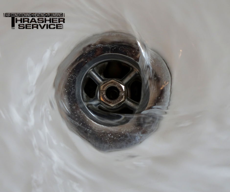 A photo of a clogged drained fixed by the residential plumbers at Thrasher Service of Des Moines.