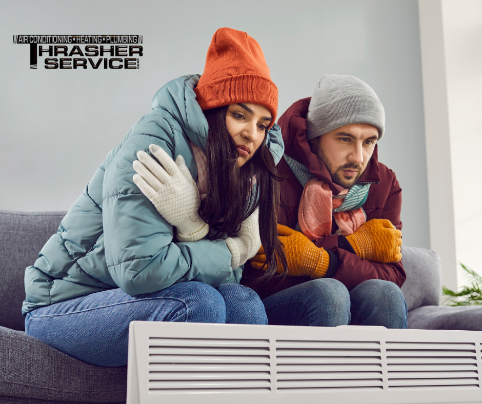 A Des Moines, Iowa couple wait for Thrasher Service heating and cooling technicians to arrive and restore the heat in their central, Iowa home. 