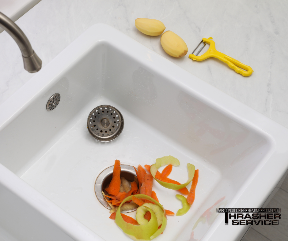 A broken garbage disposal in a Des Moines area home about to be fixed by Thrasher Service. 
